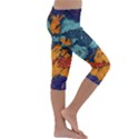 Koi Fish Kids  Lightweight Velour Capri Leggings  View3