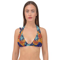 Koi Fish Double Strap Halter Bikini Top by ExtraGoodSauce