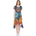 Koi Fish High Low Boho Dress View1