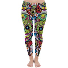 Sugar Skulls Classic Winter Leggings by ExtraGoodSauce