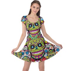 Sugar Skulls Cap Sleeve Dress by ExtraGoodSauce