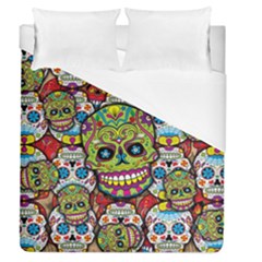 Sugar Skulls Duvet Cover (queen Size) by ExtraGoodSauce