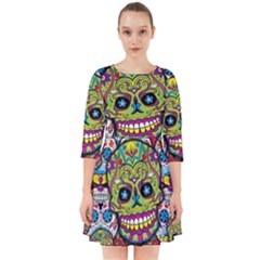 Sugar Skulls Smock Dress by ExtraGoodSauce