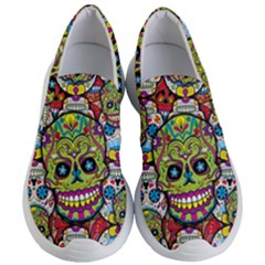 Sugar Skulls Women s Lightweight Slip Ons by ExtraGoodSauce