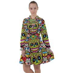 Sugar Skulls All Frills Chiffon Dress by ExtraAwesomeSauce