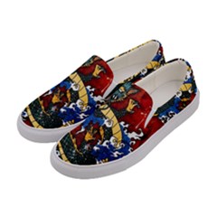 Dragon Women s Canvas Slip Ons by ExtraGoodSauce