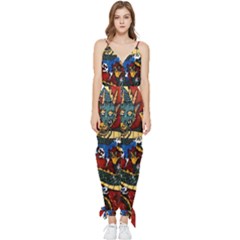 Dragon Sleeveless Tie Ankle Jumpsuit by ExtraGoodSauce