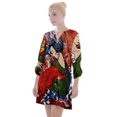 Geisha Geisha Open Neck Shift Dress