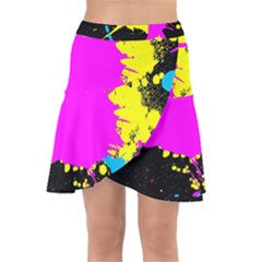 Splatter Splatter Wrap Front Skirt by ExtraGoodSauce