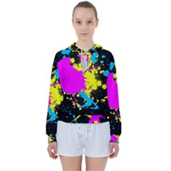 Splatter Splatter Women s Tie Up Sweat by ExtraGoodSauce