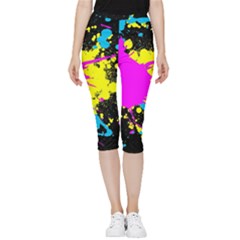 Splatter Splatter Inside Out Lightweight Velour Capri Leggings 