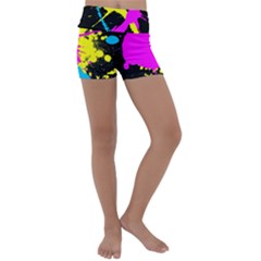 Splatter Splatter Kids  Lightweight Velour Yoga Shorts by ExtraGoodSauce