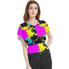 Splatter Splatter Butterfly Chiffon Blouse