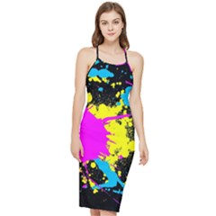 Splatter Splatter Bodycon Cross Back Summer Dress