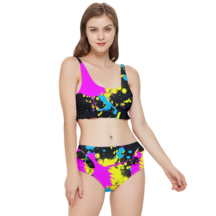 Splatter Splatter Frilly Bikini Set