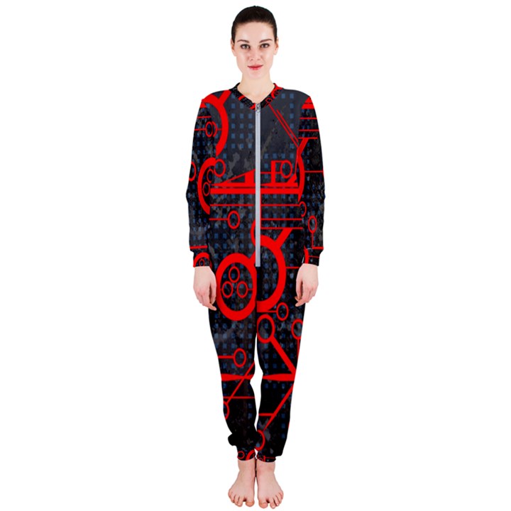 Tech - Red OnePiece Jumpsuit (Ladies) 