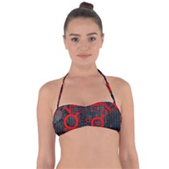 Tech - Red Halter Bandeau Bikini Top by ExtraGoodSauce