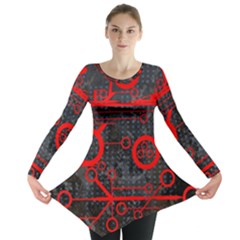 Tech - Red Long Sleeve Tunic  by ExtraAwesomeSauce