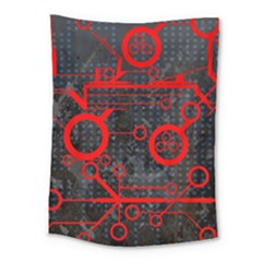 Tech - Red Medium Tapestry by ExtraGoodSauce