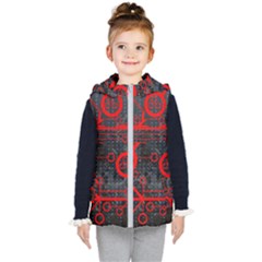 Tech - Red Kids  Hooded Puffer Vest by ExtraAwesomeSauce