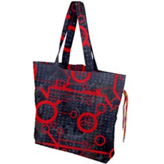 Tech - Red Drawstring Tote Bag by ExtraAwesomeSauce