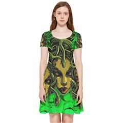 Medusa Inside Out Cap Sleeve Dress