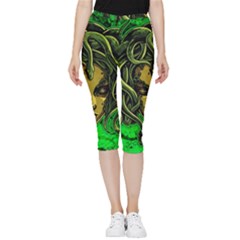 Medusa Inside Out Lightweight Velour Capri Leggings 