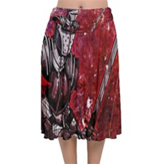 Knight Velvet Flared Midi Skirt by ExtraGoodSauce