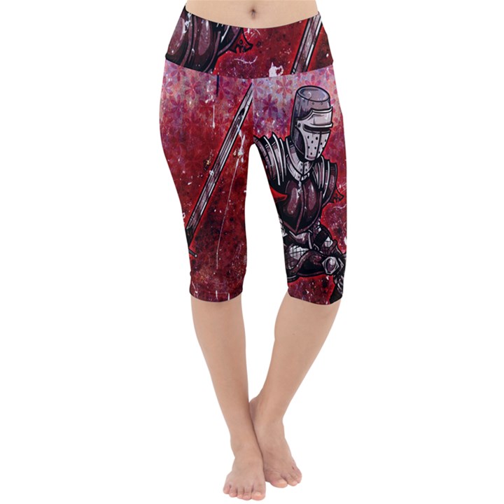 Knight Lightweight Velour Cropped Yoga Leggings