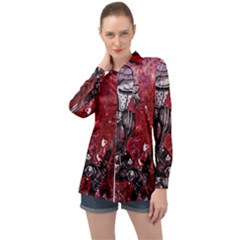 Knight Long Sleeve Satin Shirt