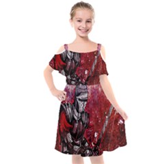 Knight Kids  Cut Out Shoulders Chiffon Dress