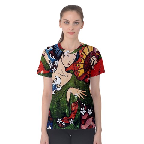 Geisha Geisha Women s Cotton Tee by ExtraGoodSauce