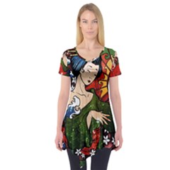 Geisha Geisha Short Sleeve Tunic  by ExtraGoodSauce