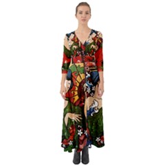 Geisha Geisha Button Up Boho Maxi Dress by ExtraAwesomeSauce