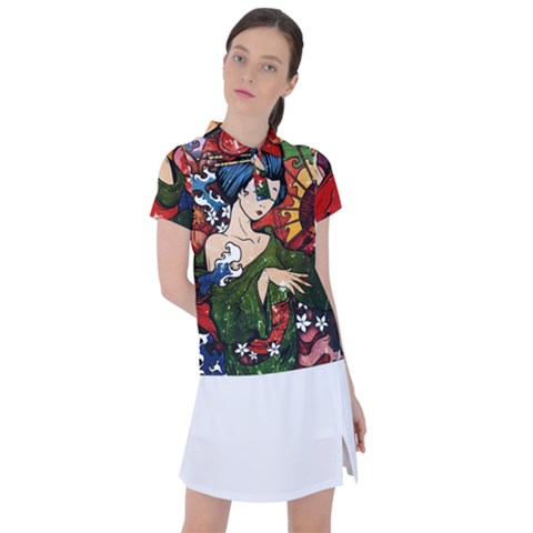 Geisha Geisha Women s Polo Tee by ExtraGoodSauce