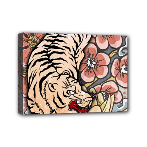 White Tiger Mini Canvas 7  X 5  (stretched) by ExtraGoodSauce