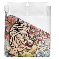 White Tiger Duvet Cover (queen Size) by ExtraGoodSauce