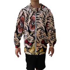 White Tiger Kids  Hooded Windbreaker by ExtraAwesomeSauce