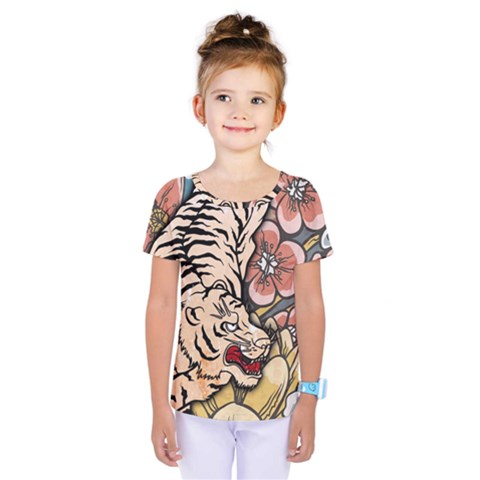 White Tiger Kids  One Piece Tee by ExtraGoodSauce