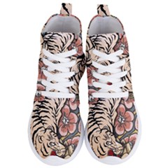 White Tiger Women s Lightweight High Top Sneakers by ExtraAwesomeSauce