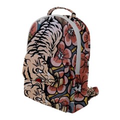 White Tiger Flap Pocket Backpack (large) by ExtraGoodSauce