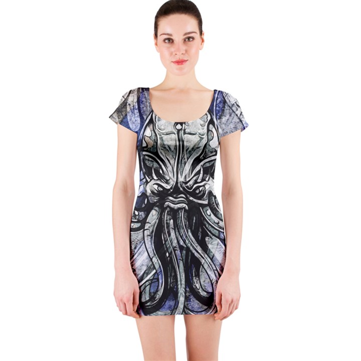 Kraken Short Sleeve Bodycon Dress