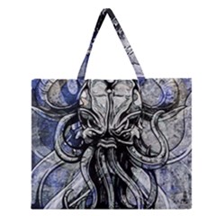 Kraken Zipper Large Tote Bag by ExtraGoodSauce