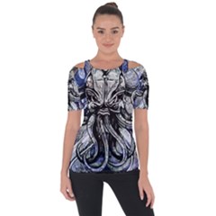 Kraken Shoulder Cut Out Short Sleeve Top by ExtraGoodSauce