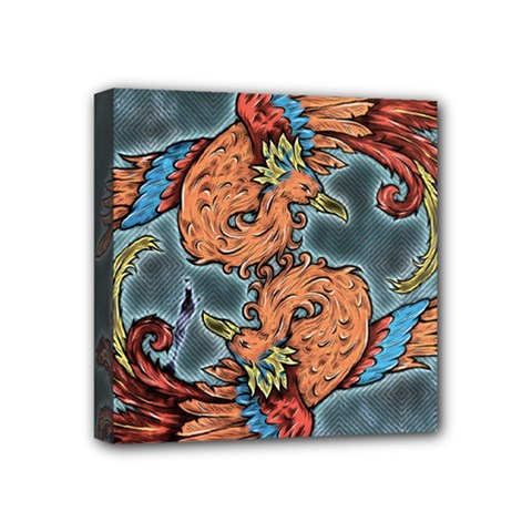 Chinese Phoenix Mini Canvas 4  X 4  (stretched) by ExtraGoodSauce