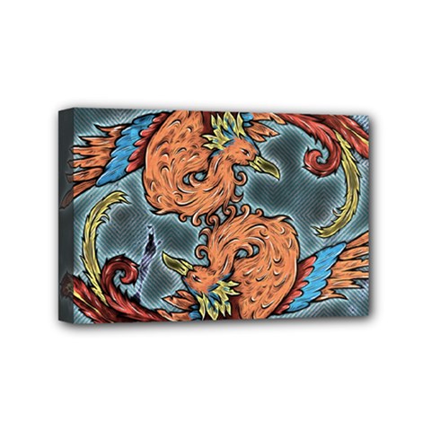 Chinese Phoenix Mini Canvas 6  X 4  (stretched) by ExtraAwesomeSauce