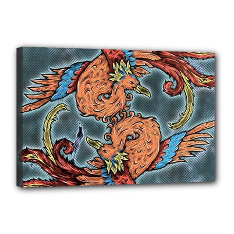 Chinese Phoenix Canvas 18  X 12  (stretched) by ExtraAwesomeSauce