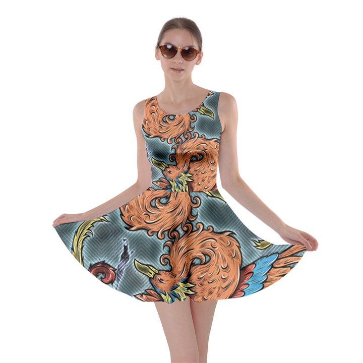 Chinese Phoenix Skater Dress