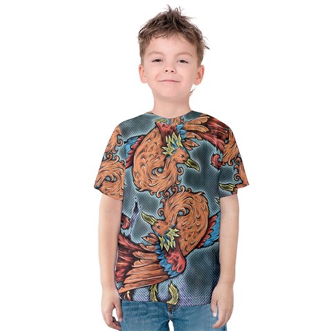 Chinese Phoenix Kids  Cotton Tee by ExtraGoodSauce