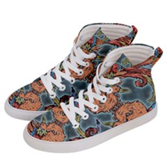 Chinese Phoenix Men s Hi-top Skate Sneakers by ExtraGoodSauce